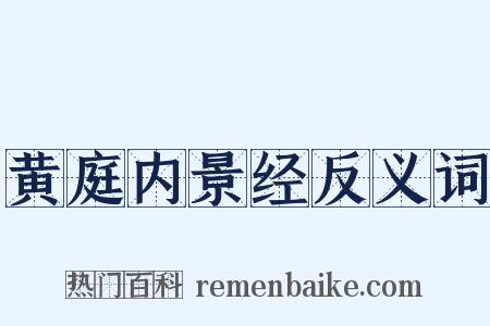 黄庭内景经反义词是什么意思的图片